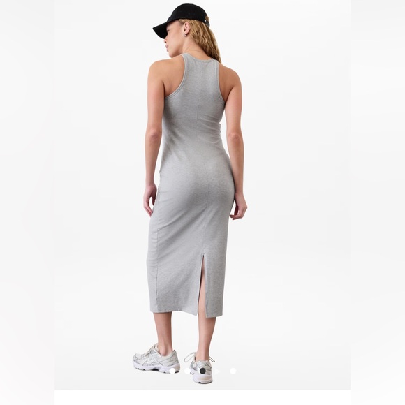 Athleta signature rib maxi midi dress gray size medium - Picture 3 of 3